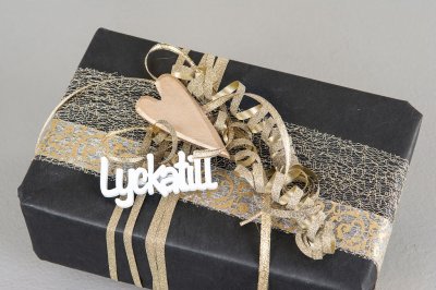 Lycka Till på klädnypa Vit 6,5x3cm