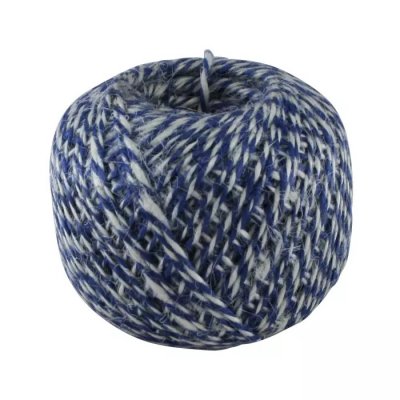 Snöre Jute Blå/vit 125m