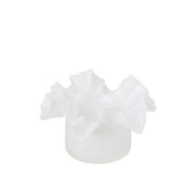 Lykta Flor Vit 16x11cm