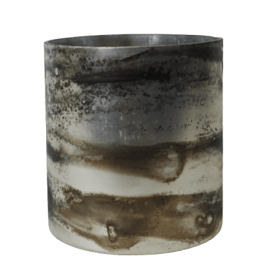 Ljuslykta Glas Brun / Silver