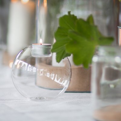 Värmeljushållare Klot Glas 12xH11cm
