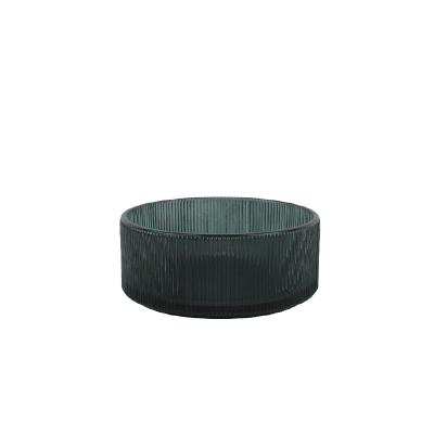Skål Glas Mörkgrön 12x5cm