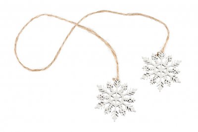 Snöflinga 2st Rep Vit 40cm