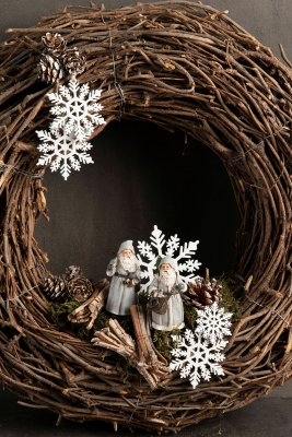 Snöflinga 2st Rep Vit 40cm