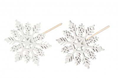 Snöflinga stick Vit mix
