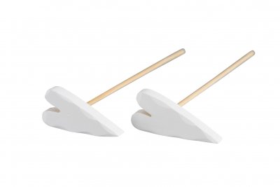 Hjärta 4,7cm Stick Vit 1-pack