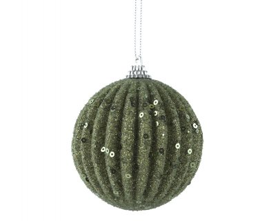 Julkula Grön Glitter 8cm