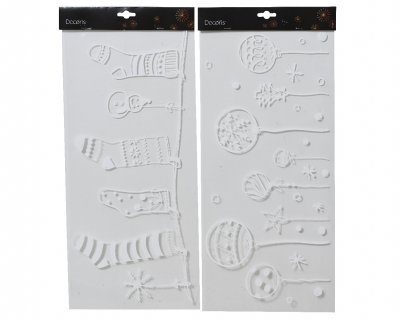 Fönsterdekor Vit 23x49cm