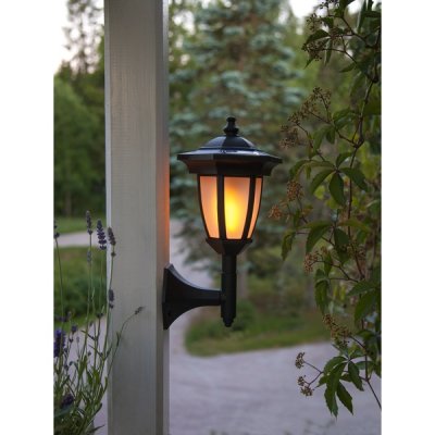 Solcellslampa Flame Svart 63x15,5cm