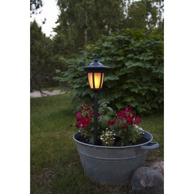 Solcellslampa Flame Svart 63x15,5cm