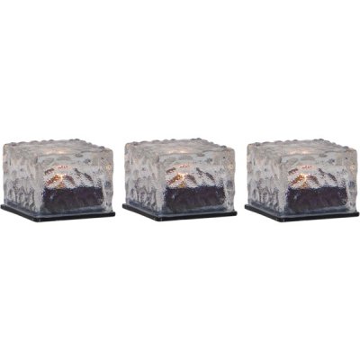 Iskub Solcell LED 7x5,5x7cm 3-pack