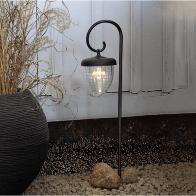 Solcellsdekoration Bellota Svart 13x51x11cm