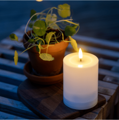 Solcellsljus Flamme Saul Vit