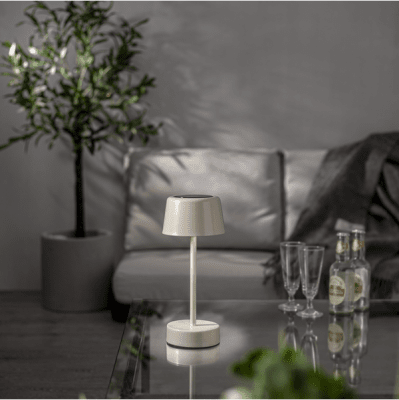 Solcellslampa Solei Beige