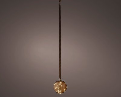 Glaskula LED Brun 14cm