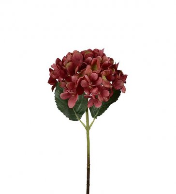 Hortensia Röd 48cm, Konstgjord