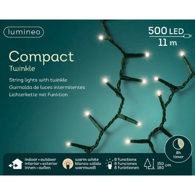 Julgransbelysning LED Compact Twinkle Varmvit 500st 11m