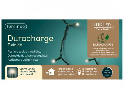 Ljusslinga LED Duracharge Basic Twinkle Varmvit 100st 5m