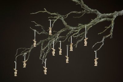 Kanin Hänge Champagne 5cm 6-pack