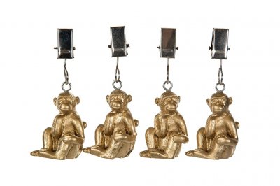 Duktyngd Apa 3x8,5cm Guld 4-pack