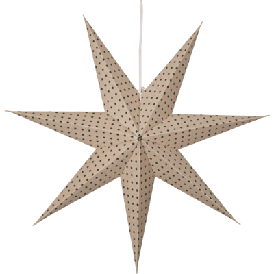 Pappersstjärna Cotton 60cm Beige