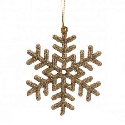 Stjärna/Snöflinga 10cm Guld Light Gold