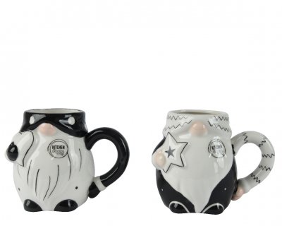 Mugg Svart/Vit 14,5x10,3x11,5cm