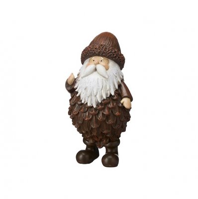 Tomte Gottvard Brun 12x10x23cm