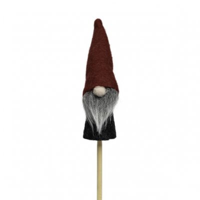 Tomtestick MörkRöd/grå 10cm