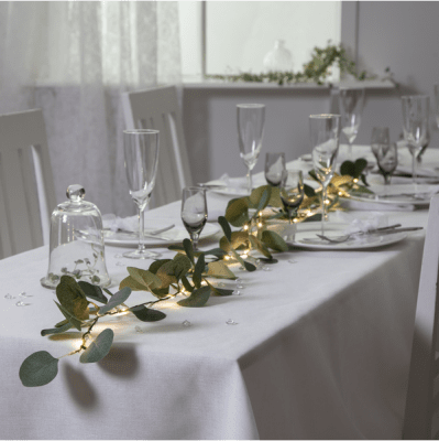 Girlang Eucalyptus Varmvit 1,8m LED