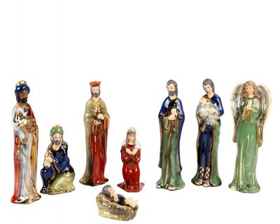 Julkrubba Figurer 4x3xH13cm 8-pack