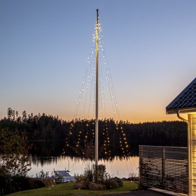 Flaggstångsbelysning 500 LED Varmvit