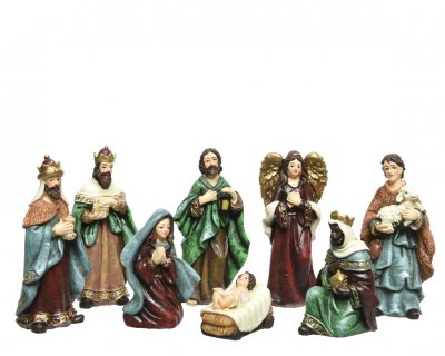 Julkrubba Figurer 3x4,5x9cm 8-pack