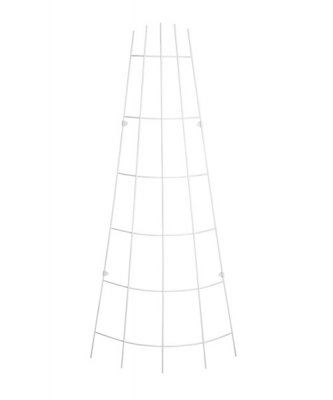 Trådspaljé Solfjäder Böjd Vit 30-75x150cm