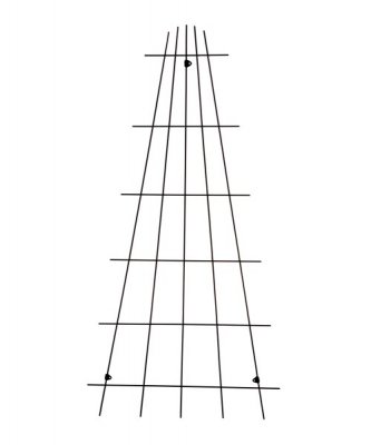Trådspaljé Solfjäder Svart 30-75x150cm
