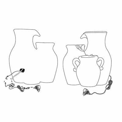 Dekorset PT Rinnande Krukor 39,5x32x41cm