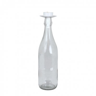 Värmeljushållare Flaska Vit 7x6cm