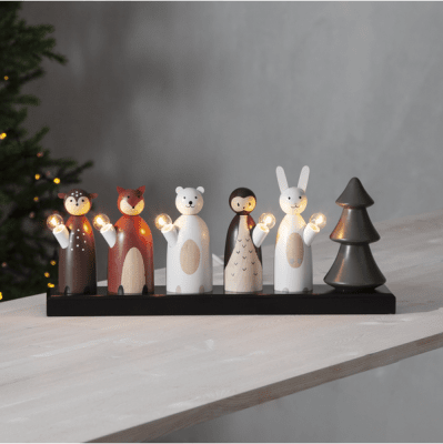Ljusstake Forest Friends 44x19x9cm