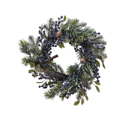 Krans Grön/blå 40cm