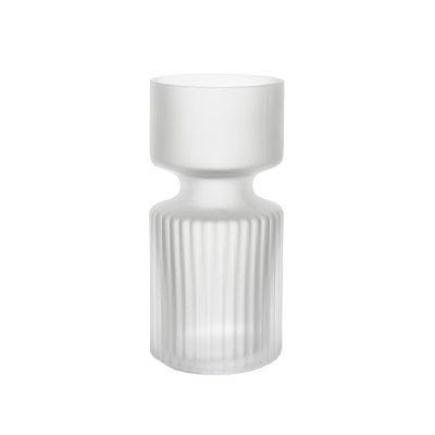 Hyacintvas Riffle Frostad Vit 9x20cm