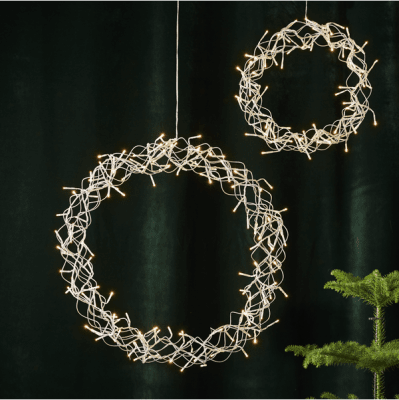 Krans Curly Silver 50x50x9cm