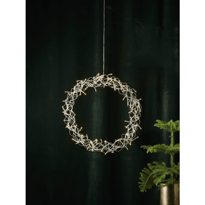 Krans Curly Silver 50x50x9cm