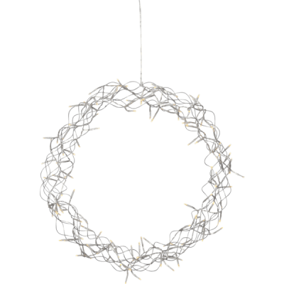 Krans Curly Silver 50x50x9cm
