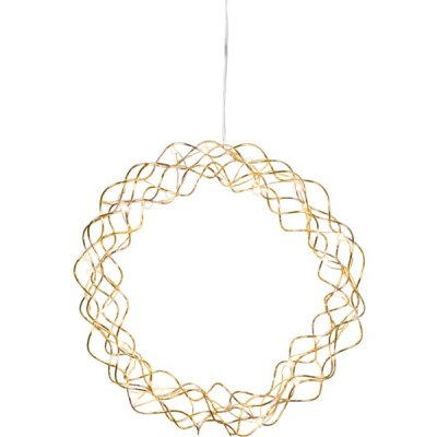 Krans Curly Mässing 30x30x6cm