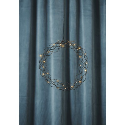 Krans Curly Svart 30x30x6cm