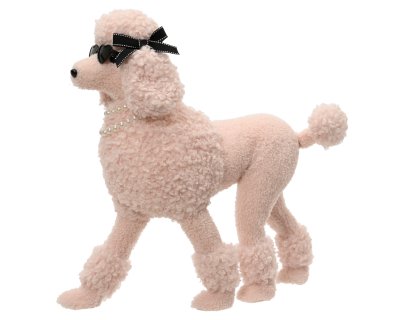 Hund Pudel Rosa 45x15xH48cm