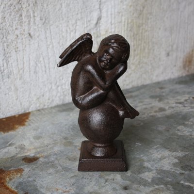 Ängel Järn Brun 8x9x16cm