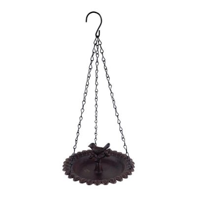 Fågelbad Hängande med fågel 19xH14cm