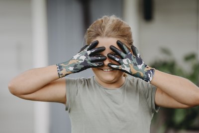 Barnträdgårdshandske Reco Kamoflage