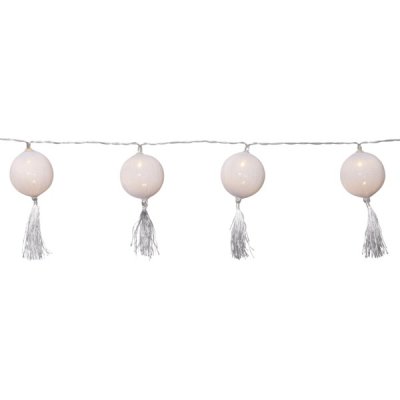Ljusslinga Jolly Tassel Light Vit 10st 135x14x6cm